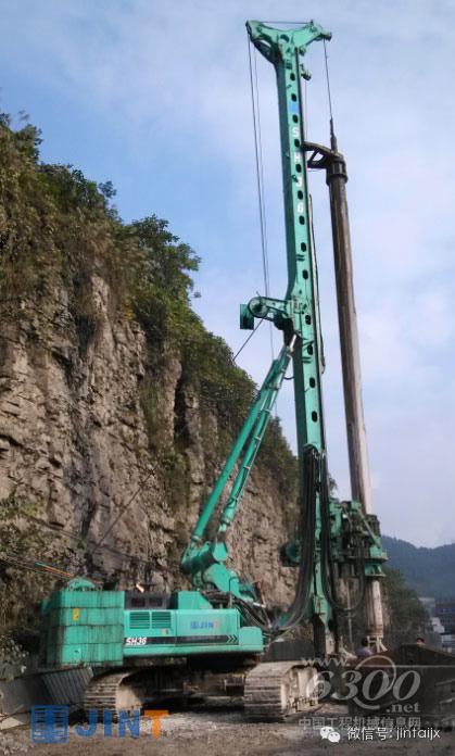 上海金泰SH36H多功能钻机成功钻成3米孔径桩